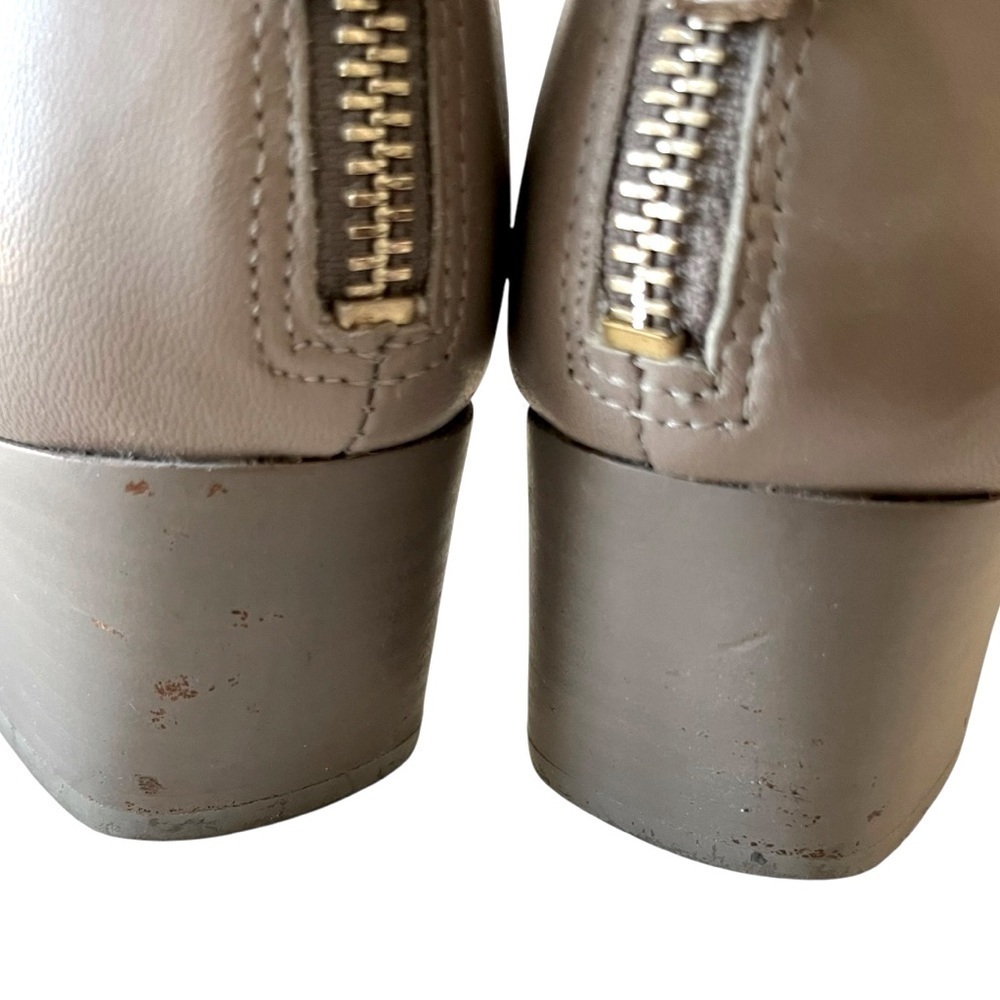 Nine West Elegant Light Gray Leather Ankle Boots 7.5 - Picture 10 of 10